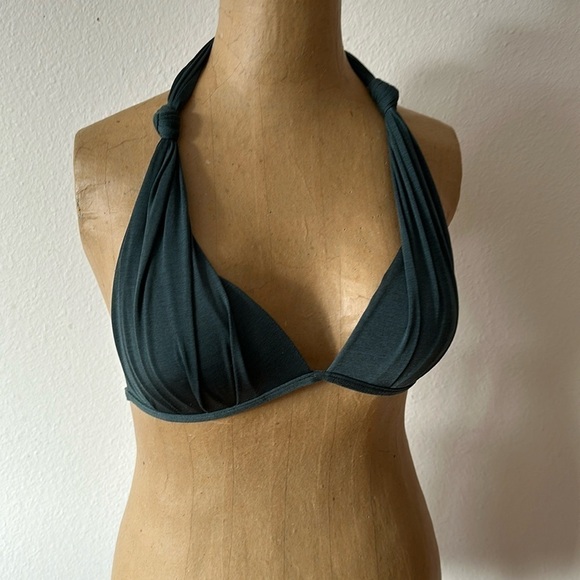 Athleta sz XS Aqualuxe shimmery bikini top great pre owned condition padding - Picture 1 of 5